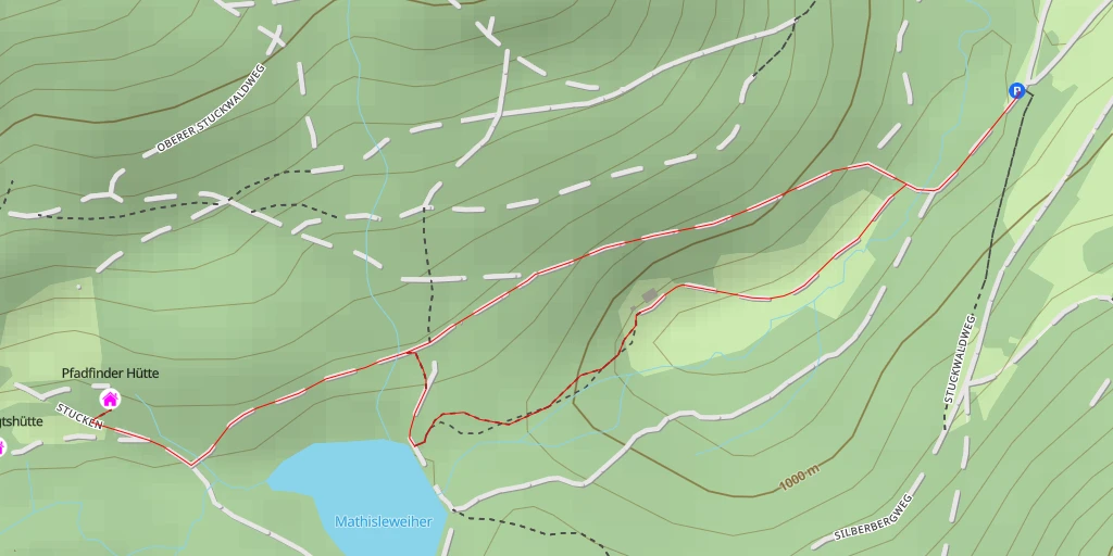 Map of the trail for Pfadfinder Hütte