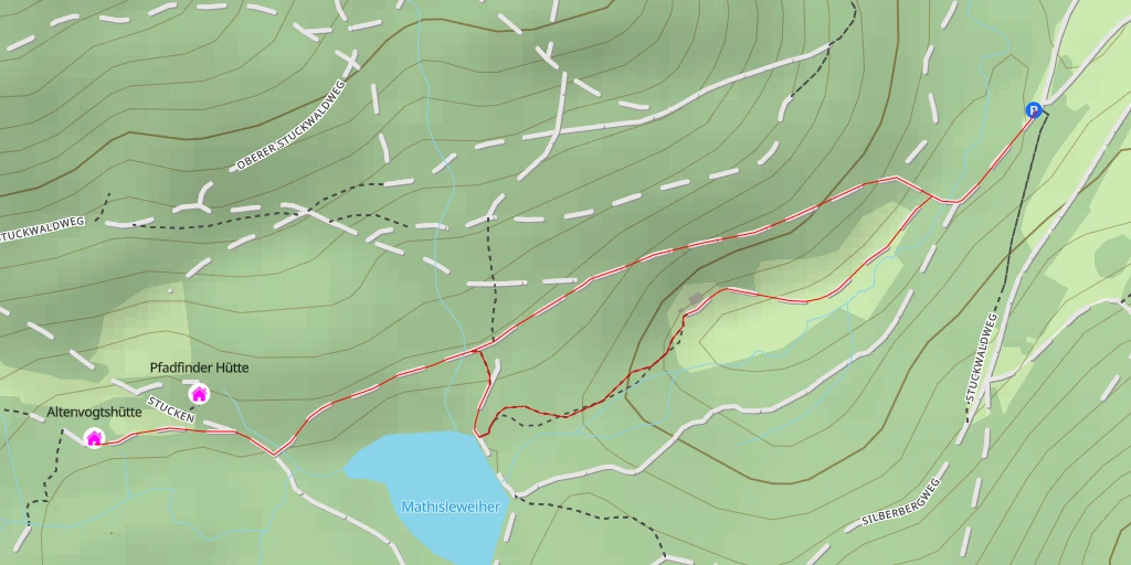 Map of the trail for Altenvogtshütte