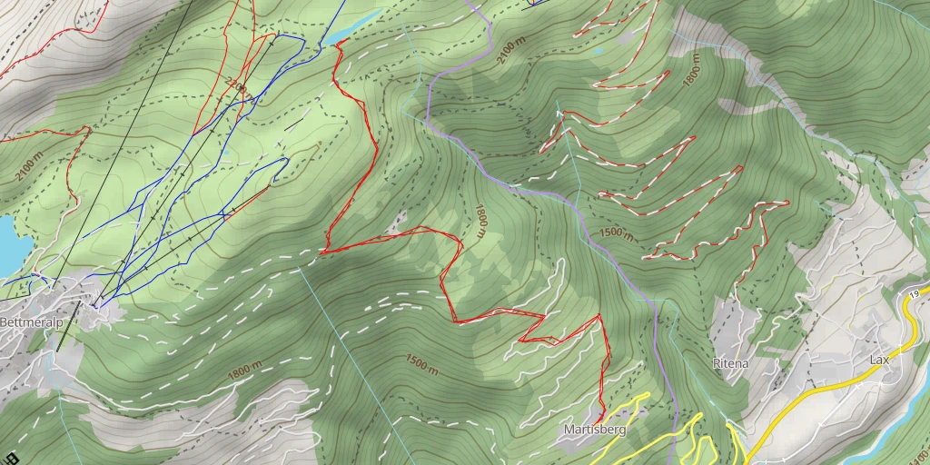 Carte de l'itinéraire :  Schönboden-See