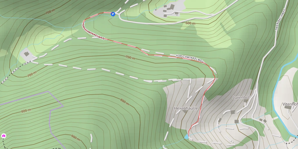 Map of the trail for Hirschwinkelweg - Hirschwinkelweg