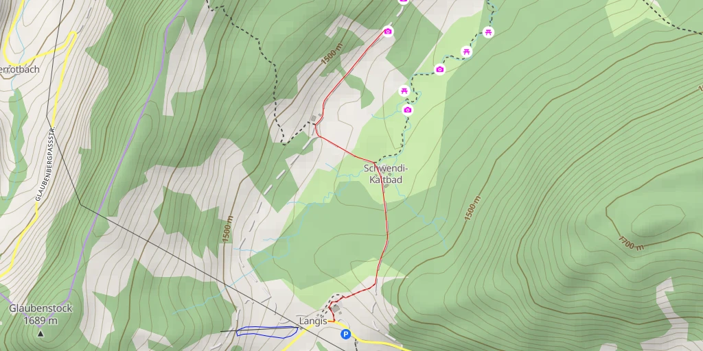 Map of the trail for Baumschule