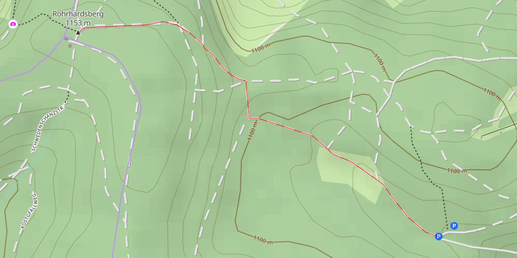 Map of the trail for Rohrhardsberg