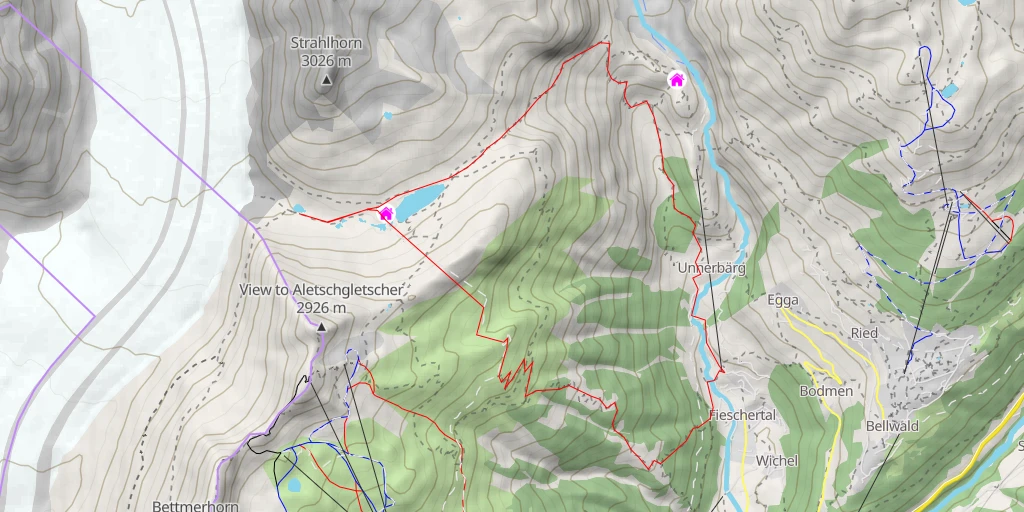 Carte de l'itinéraire :  Märjelensee