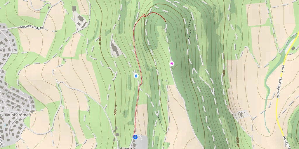 Map of the trail for Laubberg