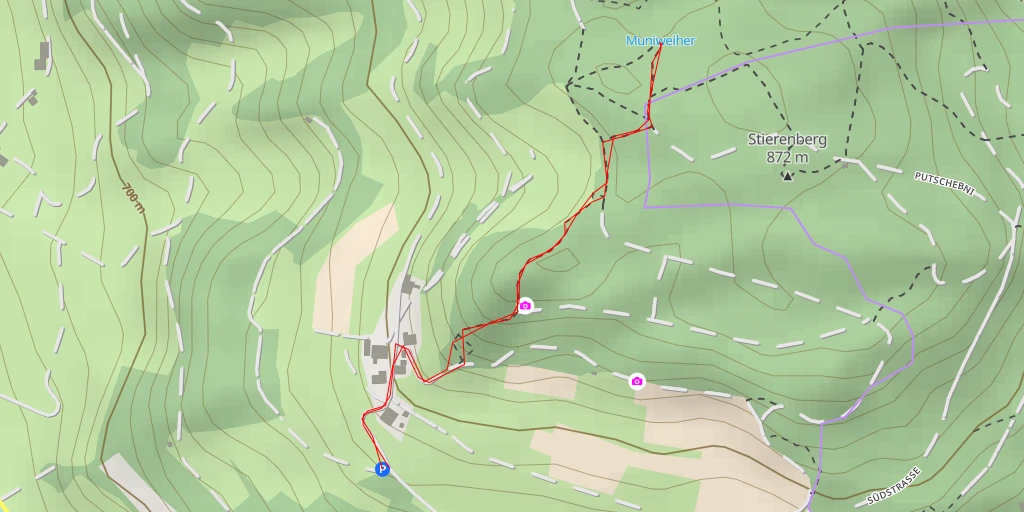 Map of the trail for Muniweiher