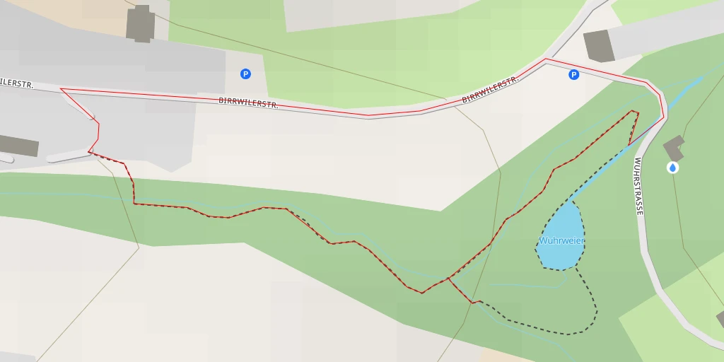 Map of the trail for Wuhrstrasse