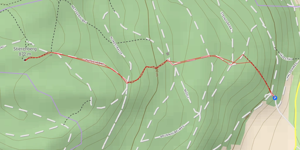 Map of the trail for Stierenberg