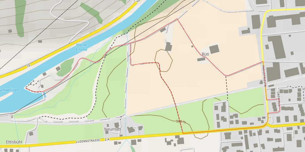 Map of the trail for Schwellisee