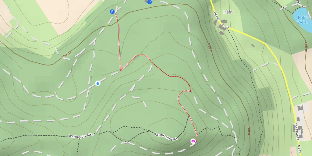 Map of the trail for Aussicht aufs Seetal