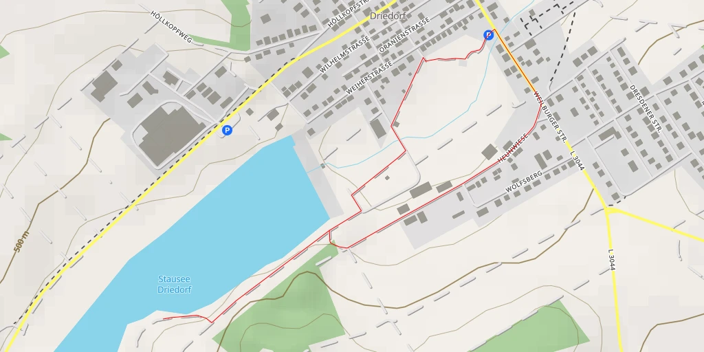 Map of the trail for Stausee Driedorf