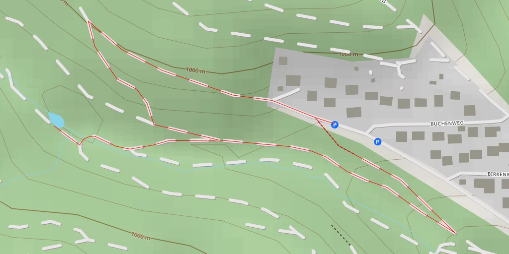 Map of the trail for Ganterhöhenweg