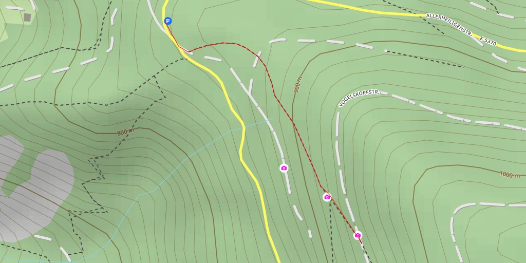Map of the trail for Schöne Aussicht - Seebach