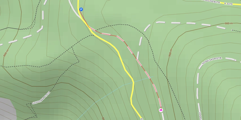 Map of the trail for Heidelbeermauer - Seebach