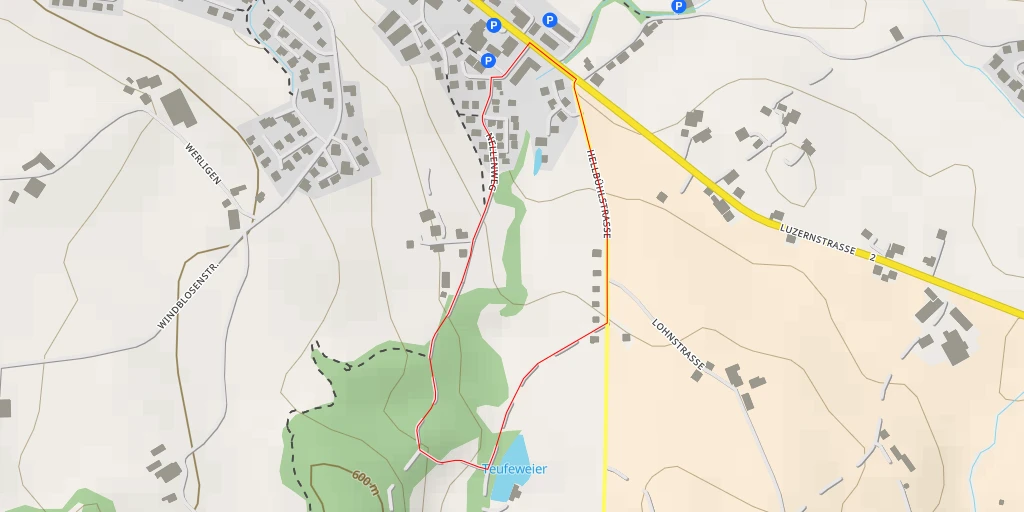 Map of the trail for Teufeweier