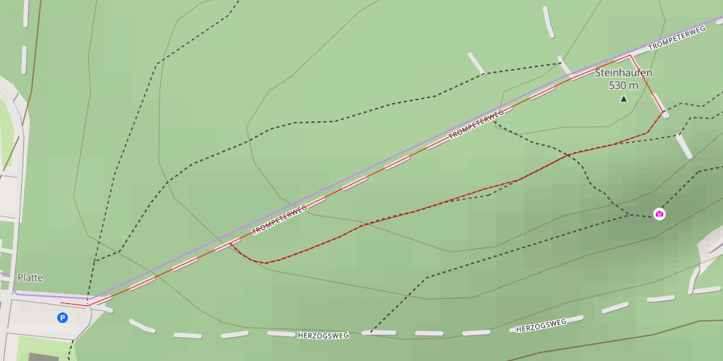 Map of the trail for Steinhaufen