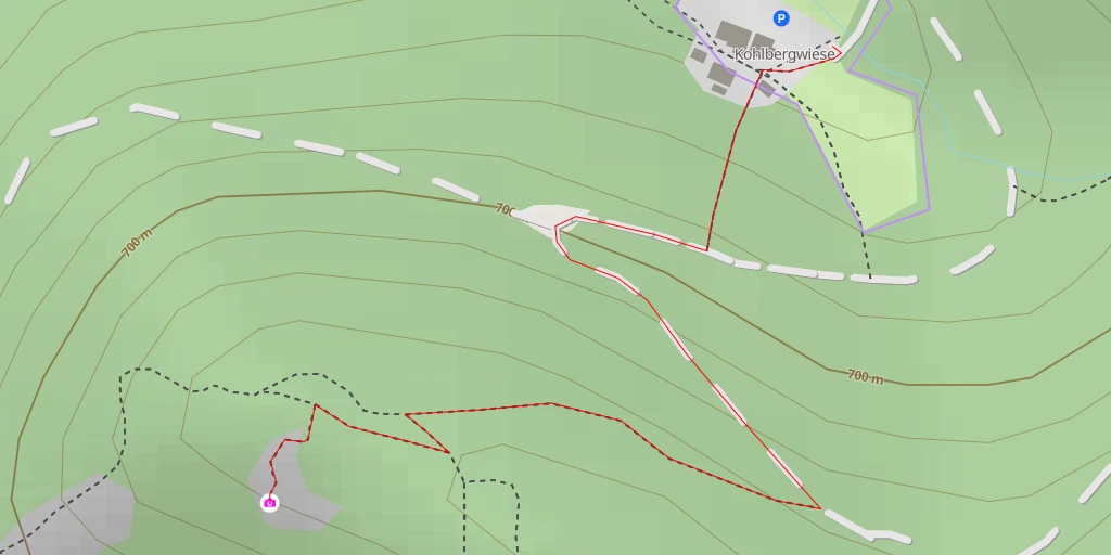 Map of the trail for Herta-Hütte