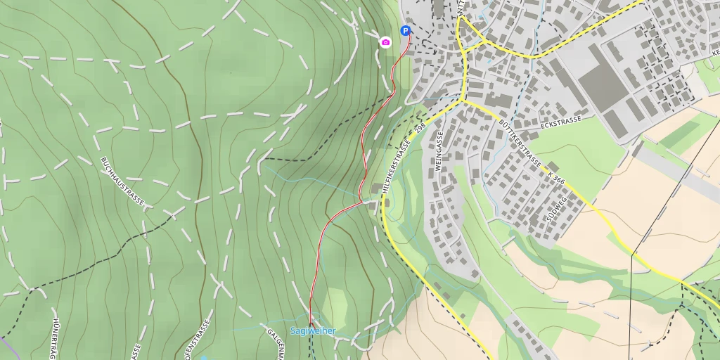 Map of the trail for Sagiweiher