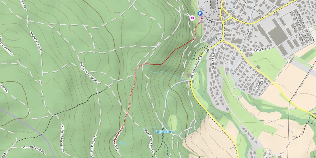 Map of the trail for Chalofenstrasse