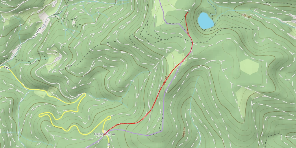Map of the trail for Glaswaldseeblick