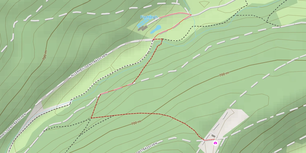 Map of the trail for Lichtegehrenhütte