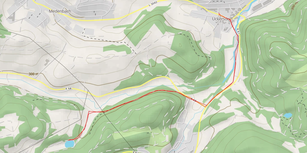 Map of the trail for Weiher