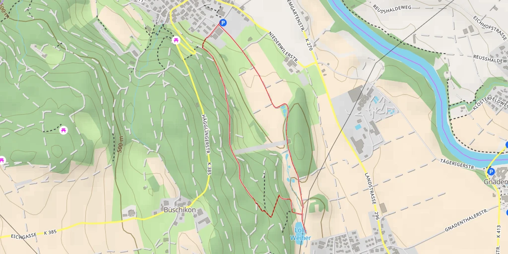 Map of the trail for Löli-Weiher