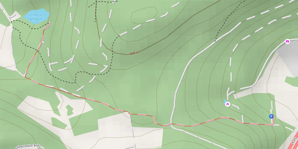 Map of the trail for Steinbruch Amdorf