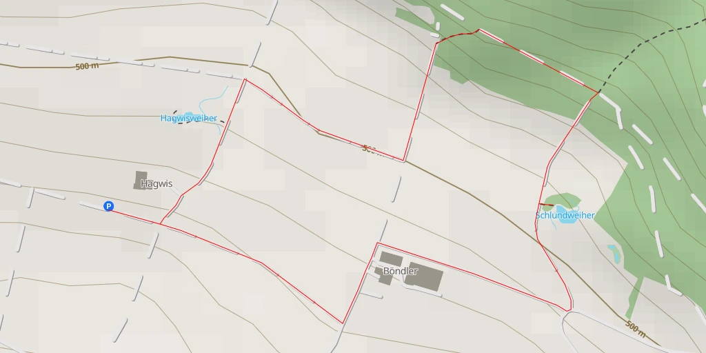 Map of the trail for Schlundweiher