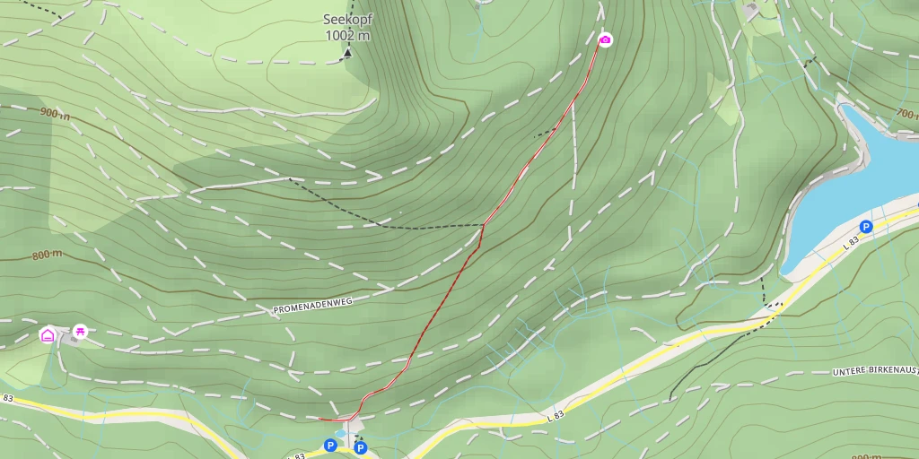 Carte de l'itinéraire :  Blick zur Schwarzenbachtalsperre