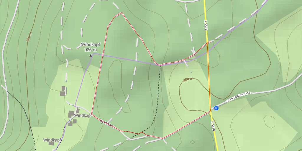 Map of the trail for Windkapf