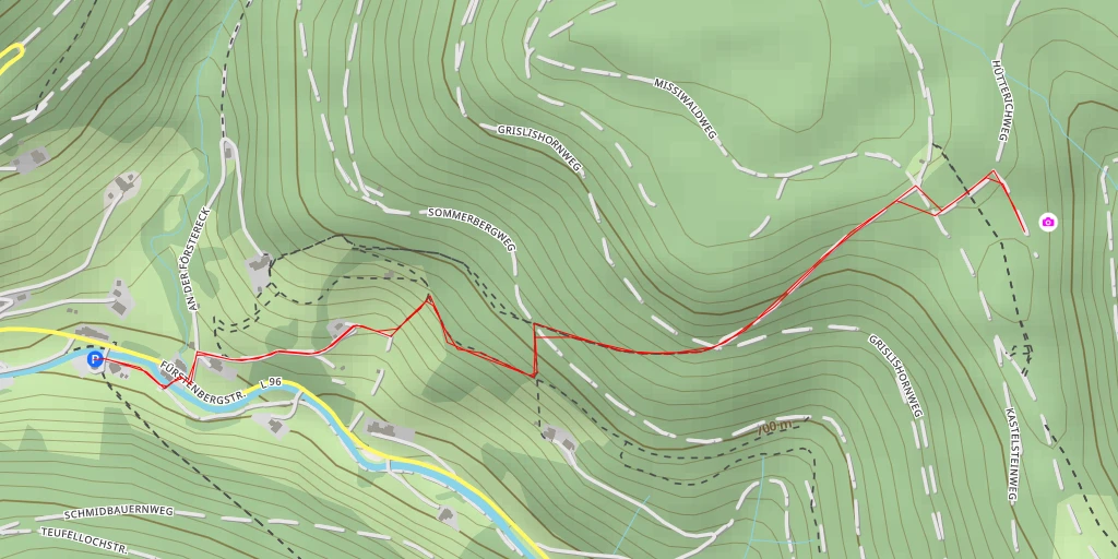 Map of the trail for Aussicht ins Wolftal