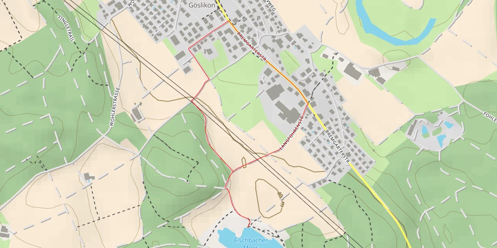 Map of the trail for Fischbacher Moos