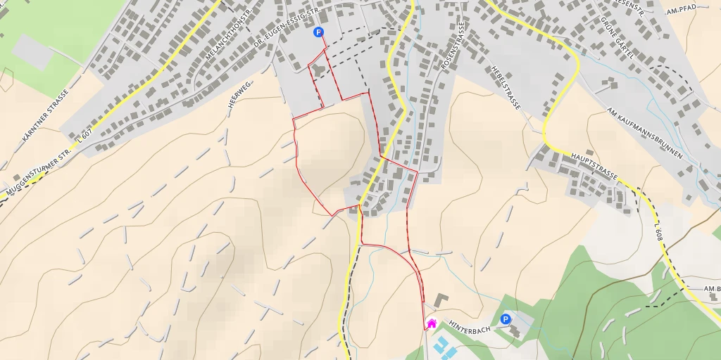 Map of the trail for Wanderheim Spielfinken