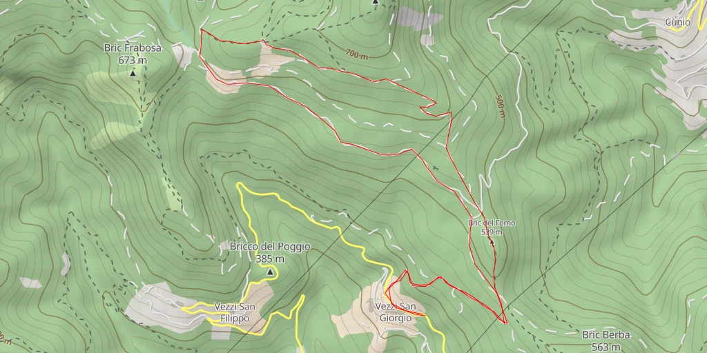 Map of the trail for Rocche Bianche - Rocca dei Corvi - Rocche Bianche - Rocca dei Corvi