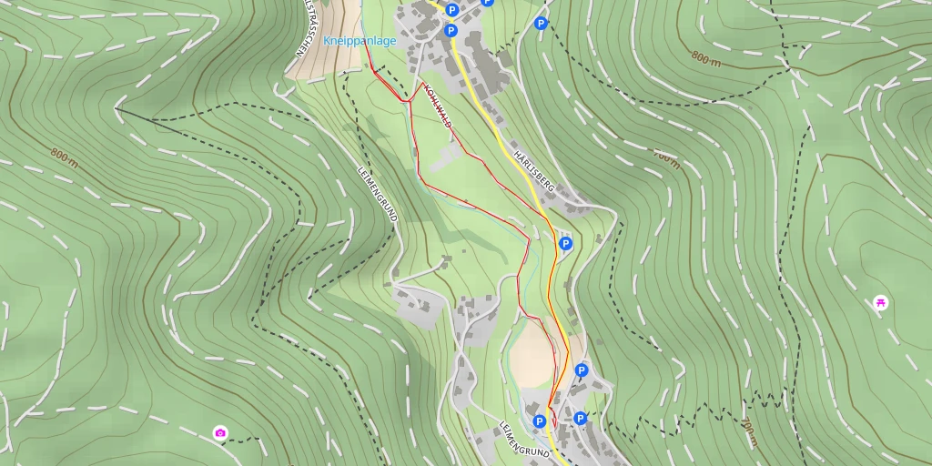 Map of the trail for Kneippanlage