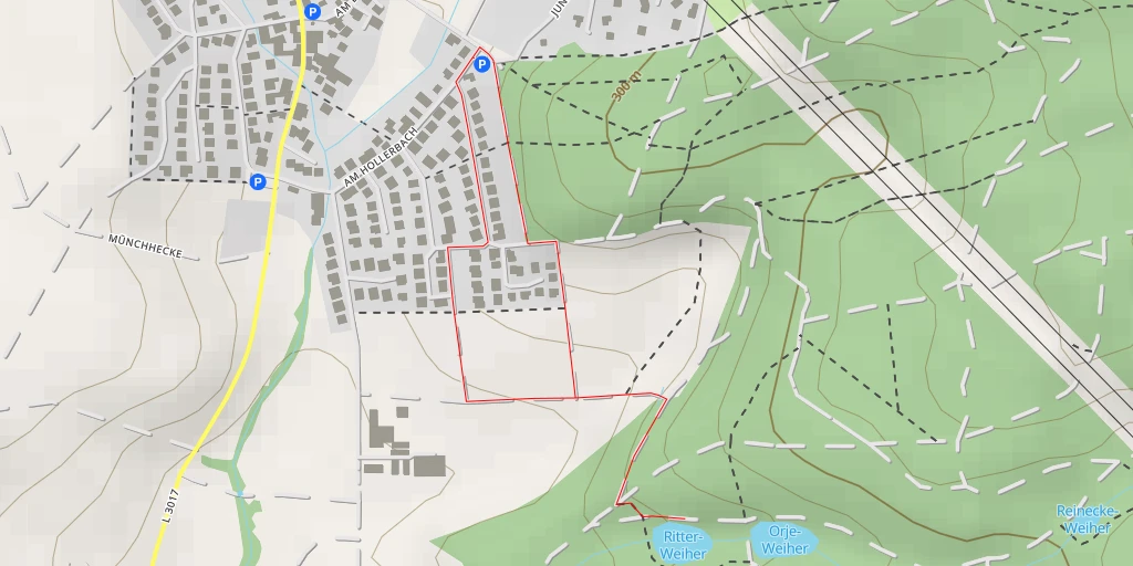 Map of the trail for Ritter-Weiher