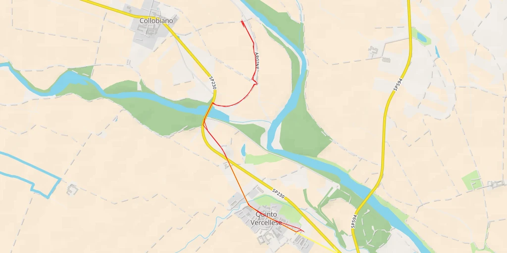 Map of the trail for Argine - Argine