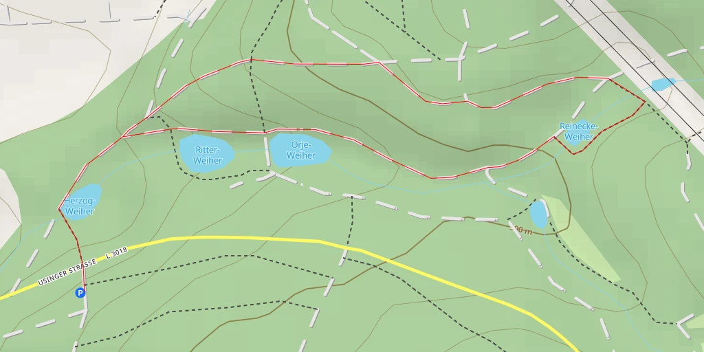 Map of the trail for Grube Fremdt - Usinger Straße