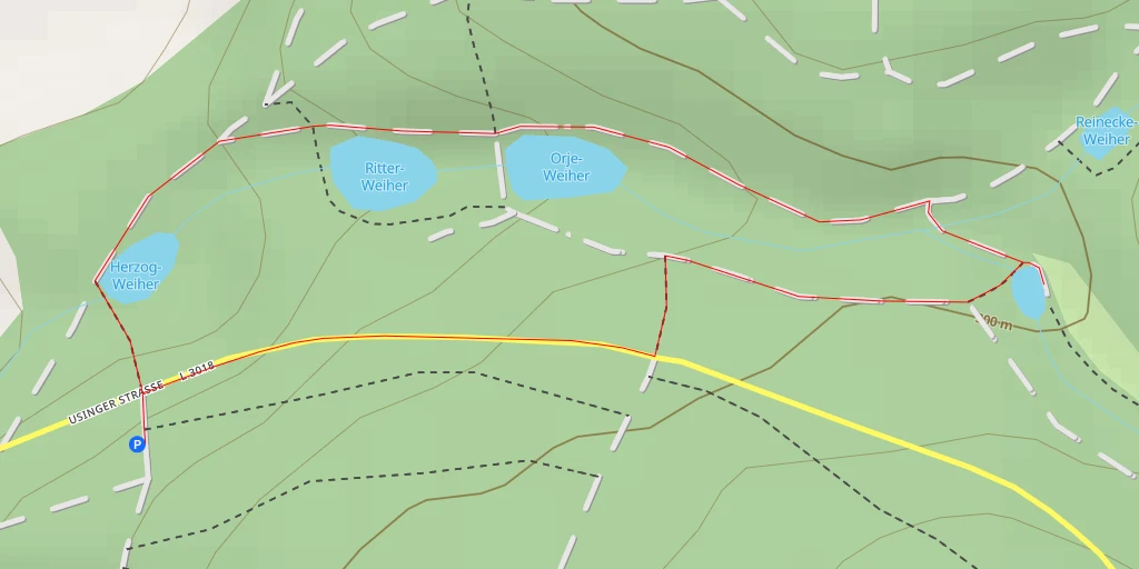 Map of the trail for Usinger Straße - Usinger Straße