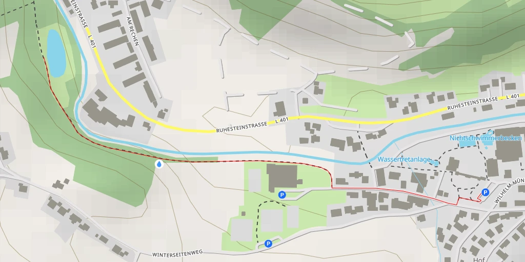 Map of the trail for Ruhesteinstraße