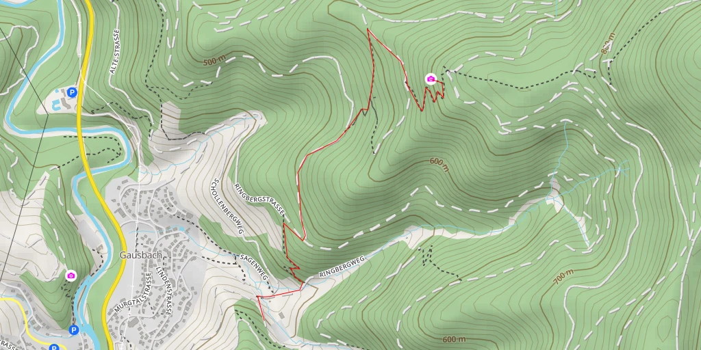 Map of the trail for Kleiner Latschigfelsen