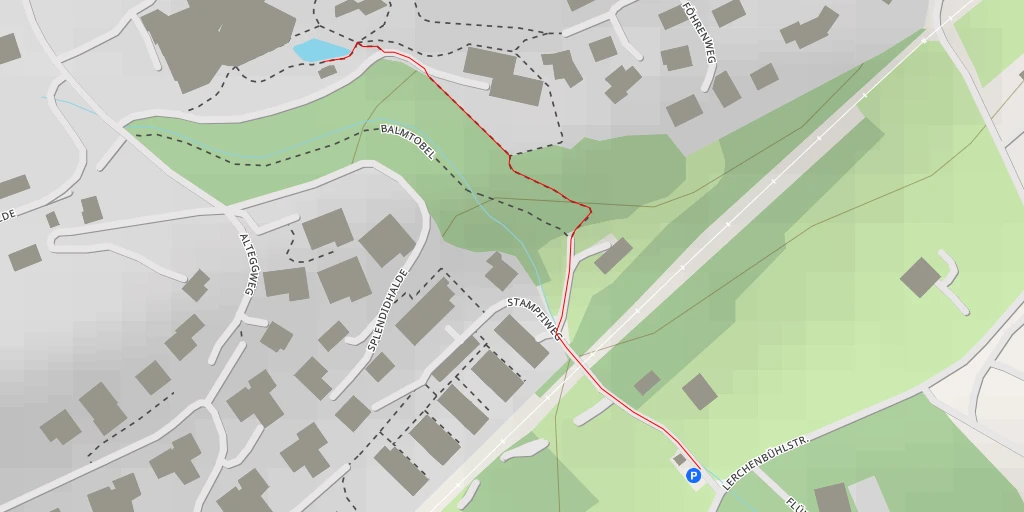 Map of the trail for Kleintiere Sunneziel - Balmtobel