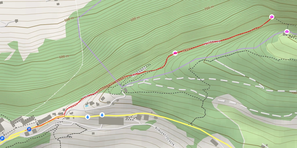 Map of the trail for Hametschwand Lift - Ennetbürgen