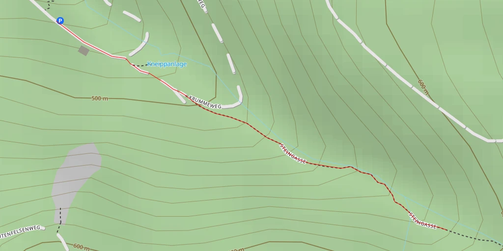 Map of the trail for Steingasse - Gernsbach