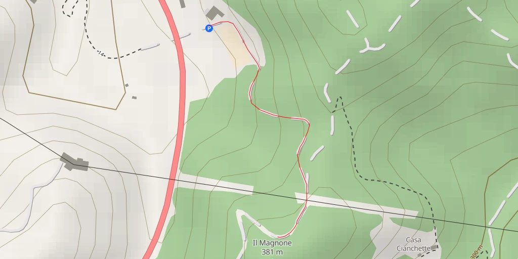 Map of the trail for Il Magnone