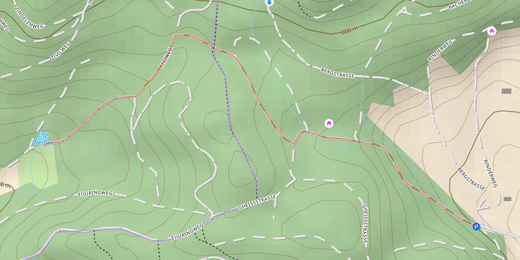 Map of the trail for Eigi Weiher