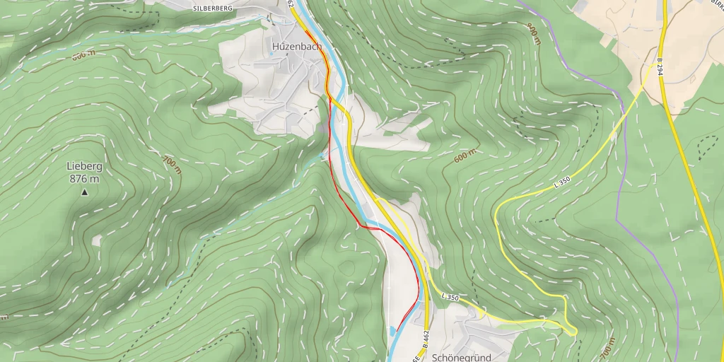 Map of the trail for Sulzwiesensee