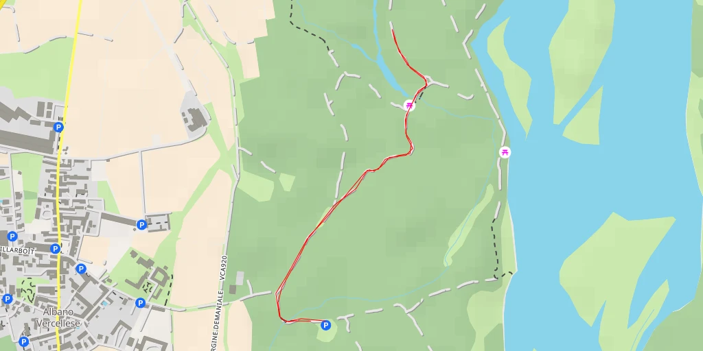 Map of the trail for Argine Demaniale