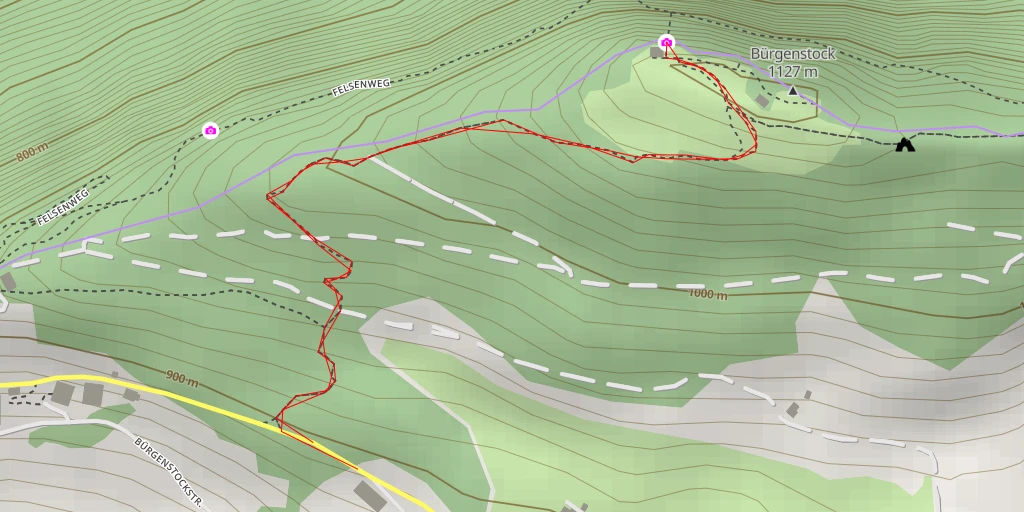 Map of the trail for Bergrestaurant Hammetschwand - Ennetbürgen
