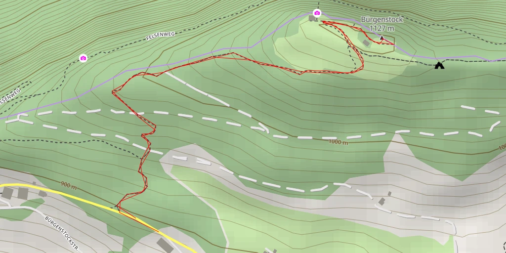 Map of the trail for Bürgenstock